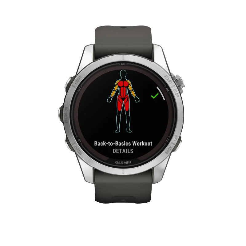 Garmin Fenix 7S Pro Solar Edition Silver with Graphite Band (010-02776-00) by Garmin