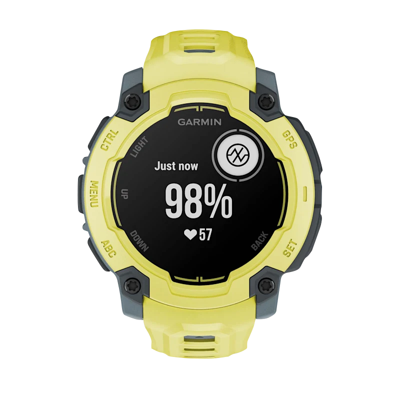 Garmin Instinct E 45mm smartwatch in electric lime with electric lime band