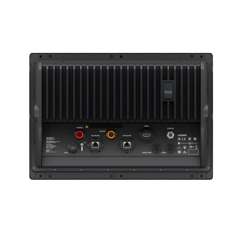 GPSMAP 1623xsv marine chartplotter back panel with USB, power, HDMI and network ports by Garmin