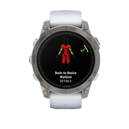 Garmin Epix Pro (Gen 2), 47mm Sapphire, Titanium w/ Whitestone Band (Garmin Certified Refurbished) by Garmin