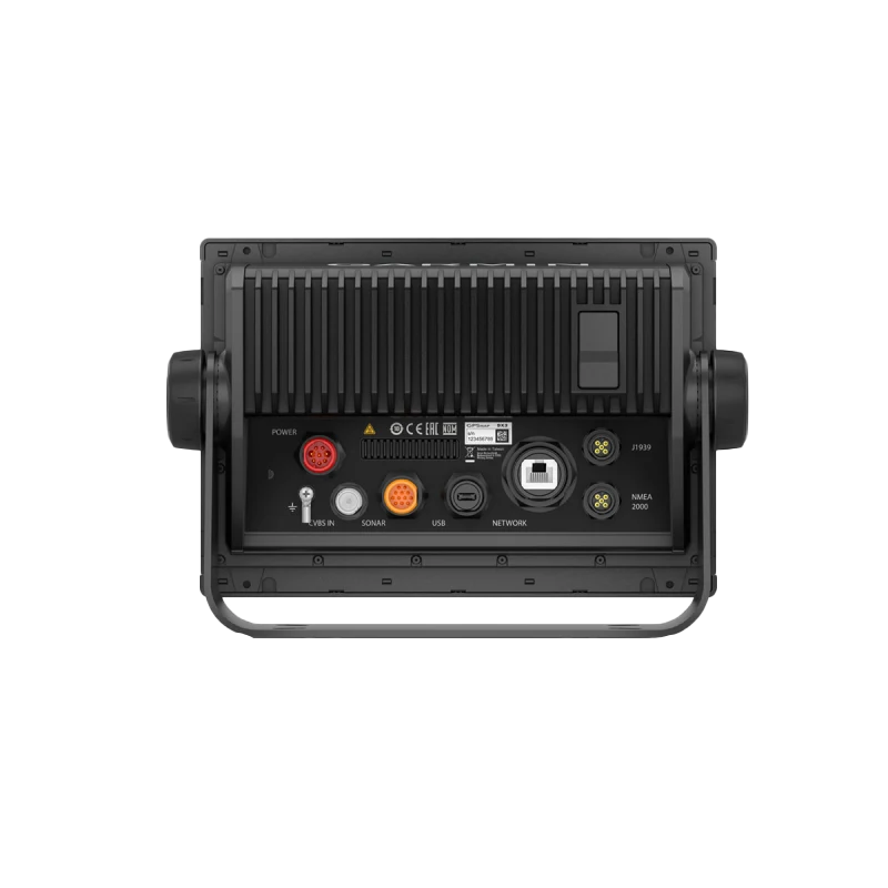Garmin GPSMAP 923xsv marine chartplotter back panel with power, sonar, USB and network ports