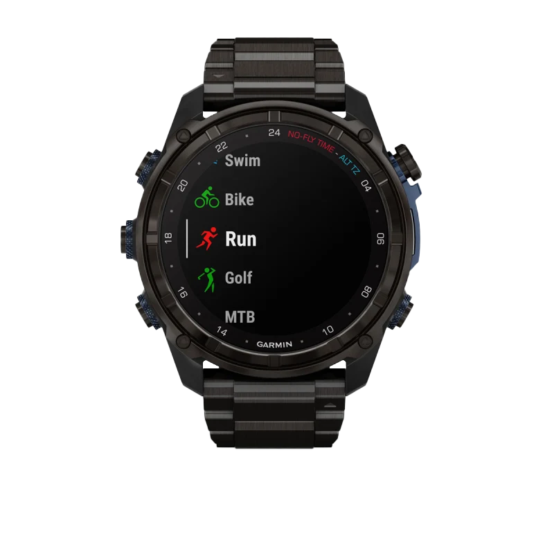 Garmin Descent Mk3i dive computer watch, 51 mm carbon gray DLC titanium case with DLC titanium band