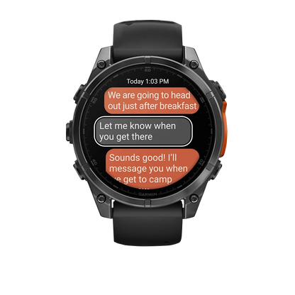 Garmin Fenix 8, 51 mm AMOLED, Slate Gray with Black Silicone Band (010-02905-00) by Garmin