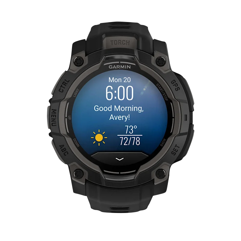Garmin Instinct 3 AMOLED, (45mm) Black with Black Band (010-02936-00) by Garmin