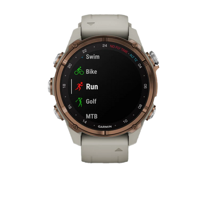 Garmin Descent Mk3i, 43 mm Bronze PVD Titanium with French Gray Silicone Band and Descent T2 Transceiver by Garmin