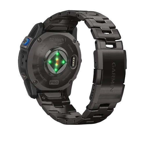 Garmin D2 Mach 1 Pro 51 mm aviator smartwatch with black vented titanium bracelet