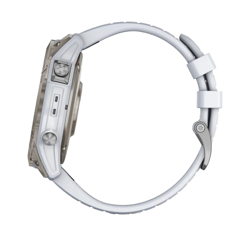 Garmin Epix Pro Gen 2 51mm Sapphire Edition titanium smartwatch with Whitestone white band