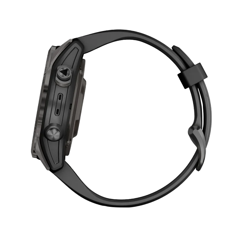 Garmin Epix Pro Gen 2 42mm Sapphire Edition Carbon Gray DLC Titanium smartwatch with black band