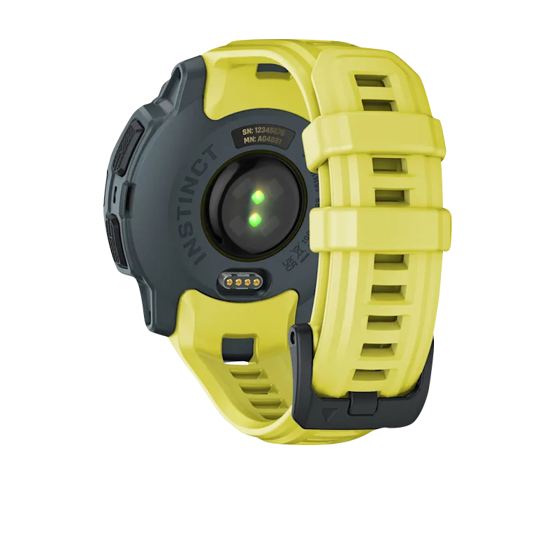 Garmin Instinct E 45mm smartwatch in electric lime with electric lime band
