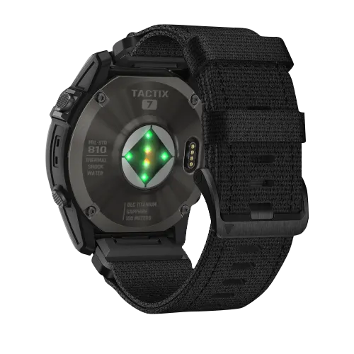 Garmin Tactix 7 AMOLED tactical GPS smart watch, black nylon strap, certified refurbished