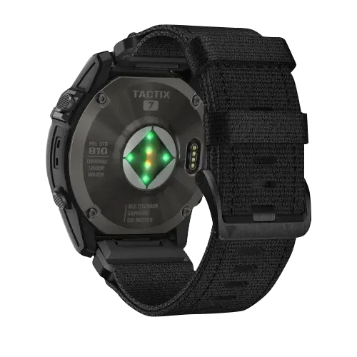Garmin Tactix 7 AMOLED tactical GPS smart watch, black nylon strap, certified refurbished