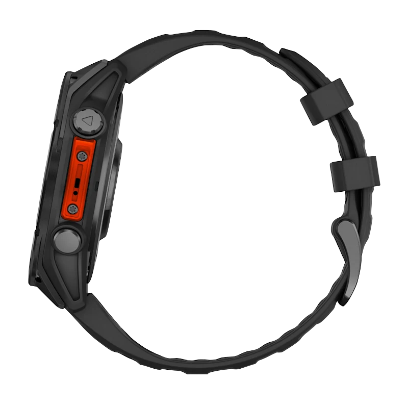 Garmin Fenix 8 smartwatch, 51 mm AMOLED display, slate gray case with black silicone band