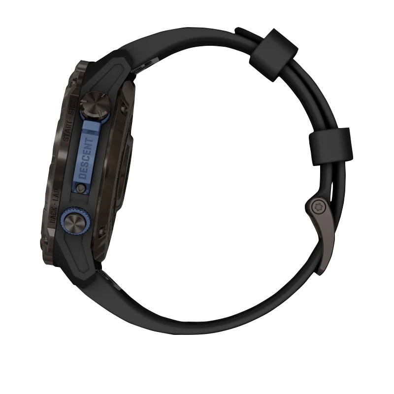 Garmin Descent Mk3i dive computer, 51 mm Carbon Gray DLC titanium case with black silicone band