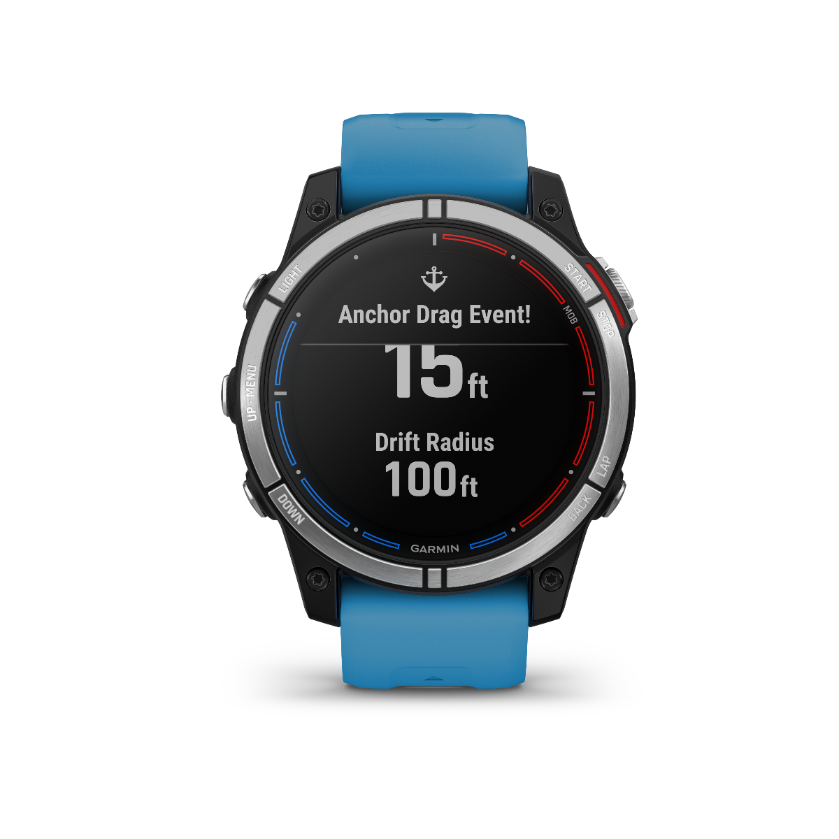 Quatix 7 Garmin Standard Edition marine GPS smartwatch with blue strap