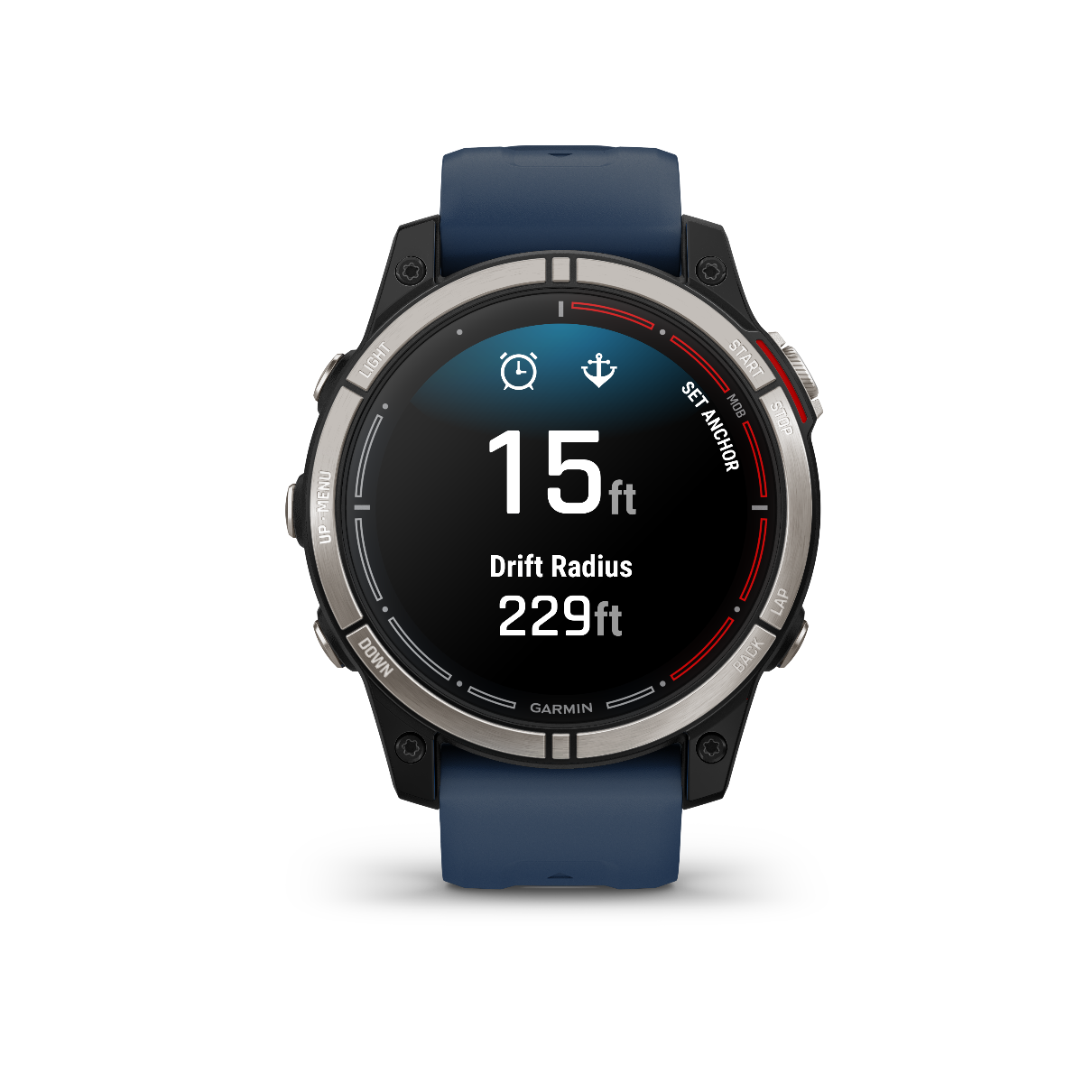 Garmin Quatix 7 Standard Edition marine GPS smartwatch with blue strap