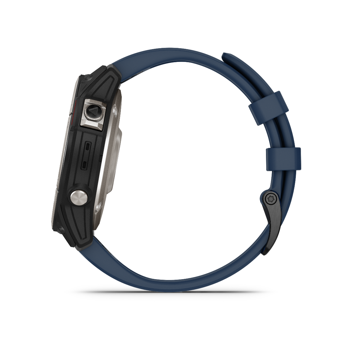 Garmin Quatix 7 Smartwatch Standard Edition with blue strap and rugged black case, marine GPS