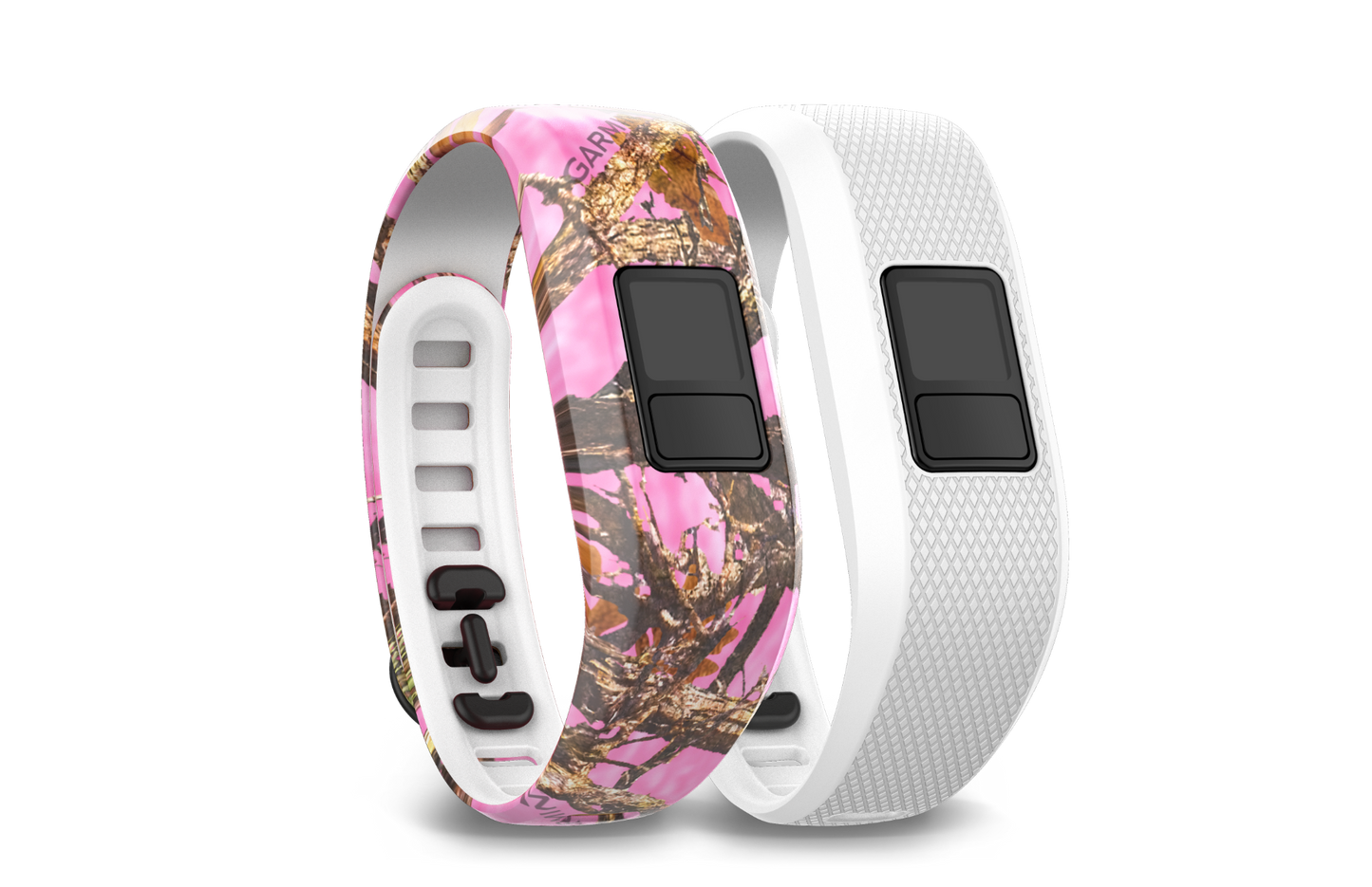 Garmin watch bands set of 3, pink camo and white, model 010-12452-32