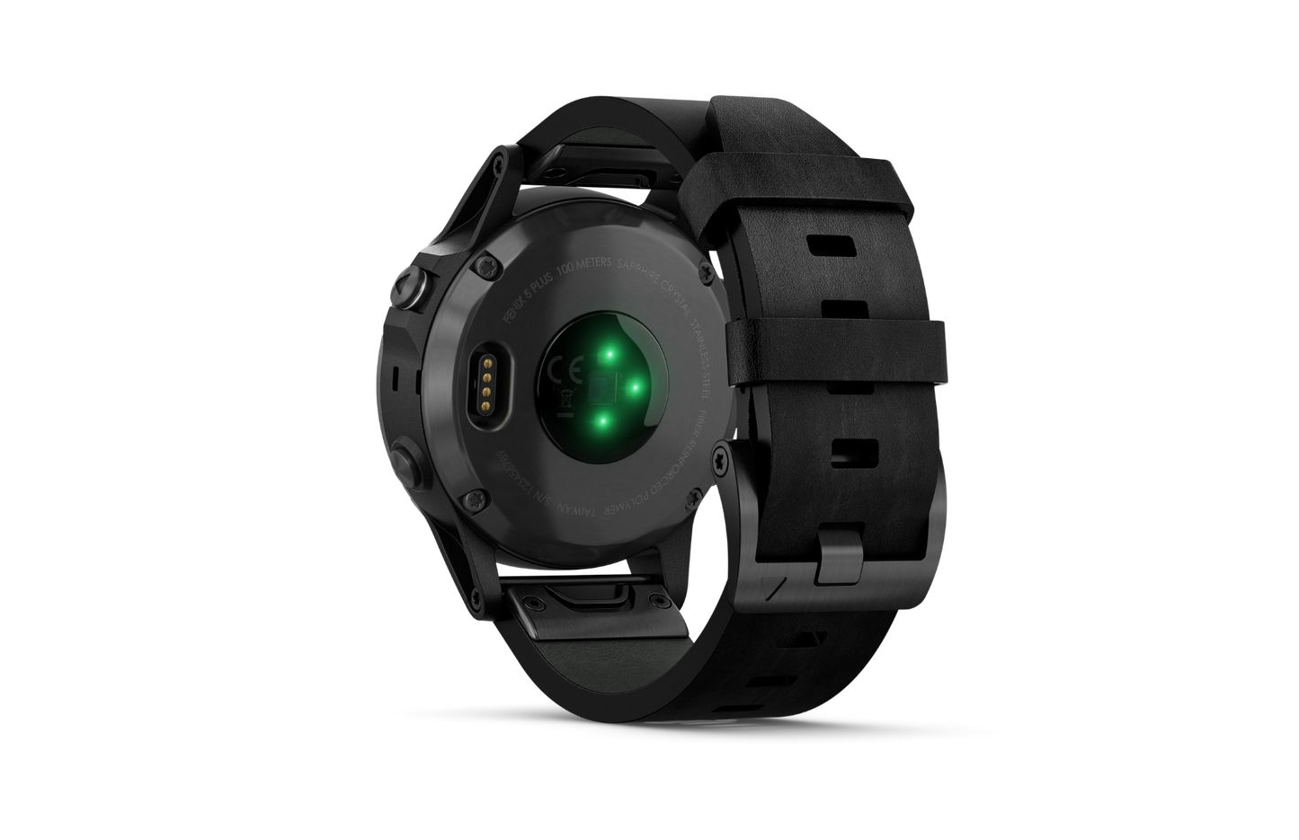 Garmin Fenix 5 Plus Sapphire Black w/ Black Leather Band (010-01988-06) by Garmin