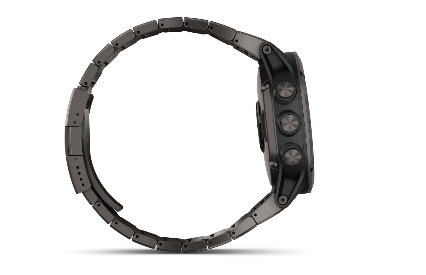 Garmin Fenix 5X Plus Sapphire smartwatch with carbon gray titanium case and metal bracelet