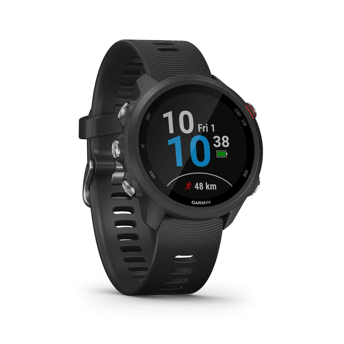 Garmin Forerunner 245 Music smartwatch, black, refurbished GPS fitness watch for runners