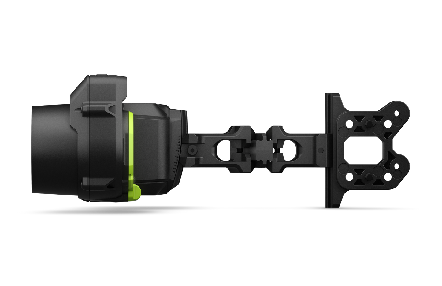 Garmin Xero Right-Handed A1 Bow Sight with lime-green accents and mounting rail