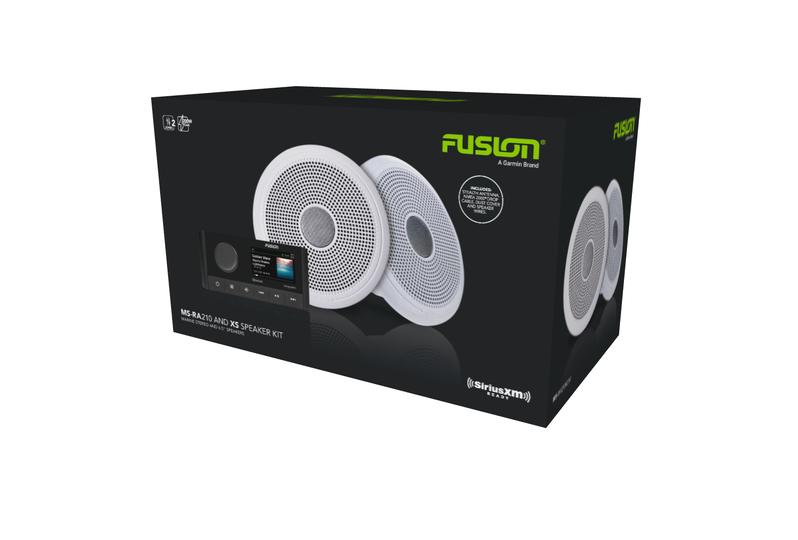 Garmin Fusion Stereo and Speaker Kits, MS-RA210 and XS Classic Speaker Kit (010-02250-50) by Garmin