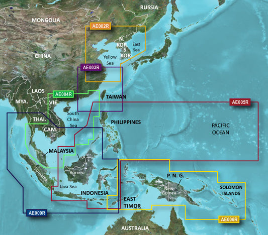 Garmin Yellow Sea Coastal Charts BlueChart g3 Vision | VAE002R | microSD/SD by Garmin
