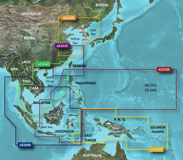 Garmin Yellow Sea Coastal BlueChart g3 map card HXAE002R for microSD/SD