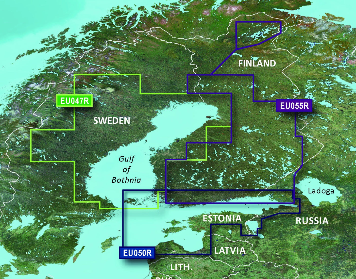 Garmin Gulfs of Finland and Riga BlueChart g3 Vision map cards EU047R EU050R EU055R microSD/SD