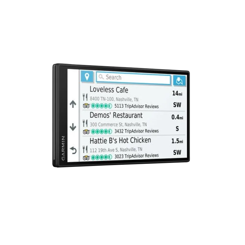 Garmin DriveSmart 55 & Traffic GPS navigation system, black, certified refurbished.
