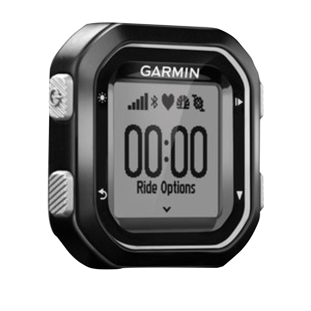 Garmin Edge 25 bicycle computer, black compact device with monochrome display