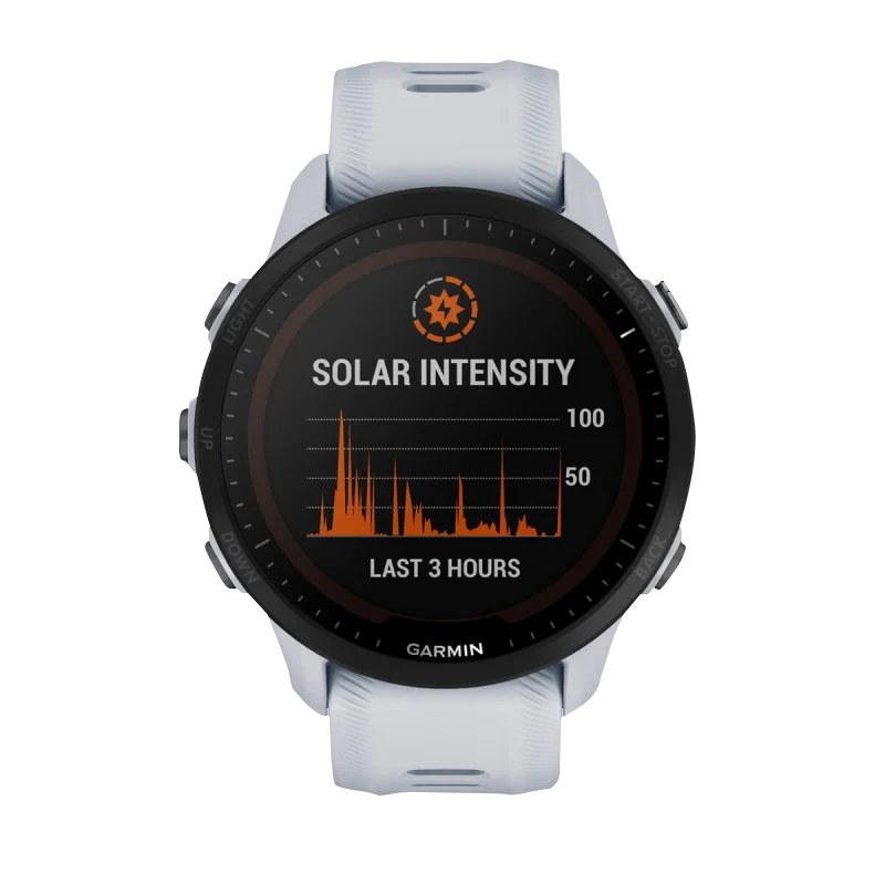 Garmin Forerunner 955 Solar smartwatch, Whitestone finish, certified refurbished