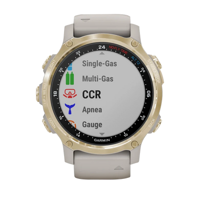 Garmin Descent Mk2S Light Gold with Light Sand Silicone Band (Garmin Certified Refurbished) by Garmin