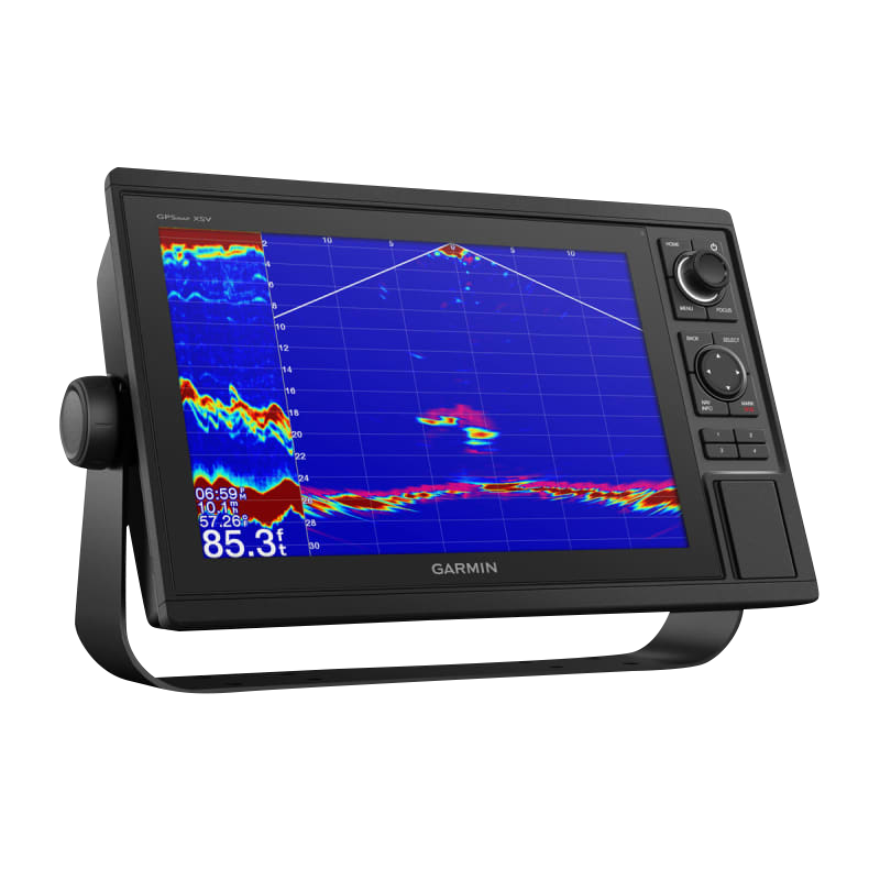 Garmin GPSMAP 1242xsv marine chartplotter with GT52HW-TM transducer, black display unit