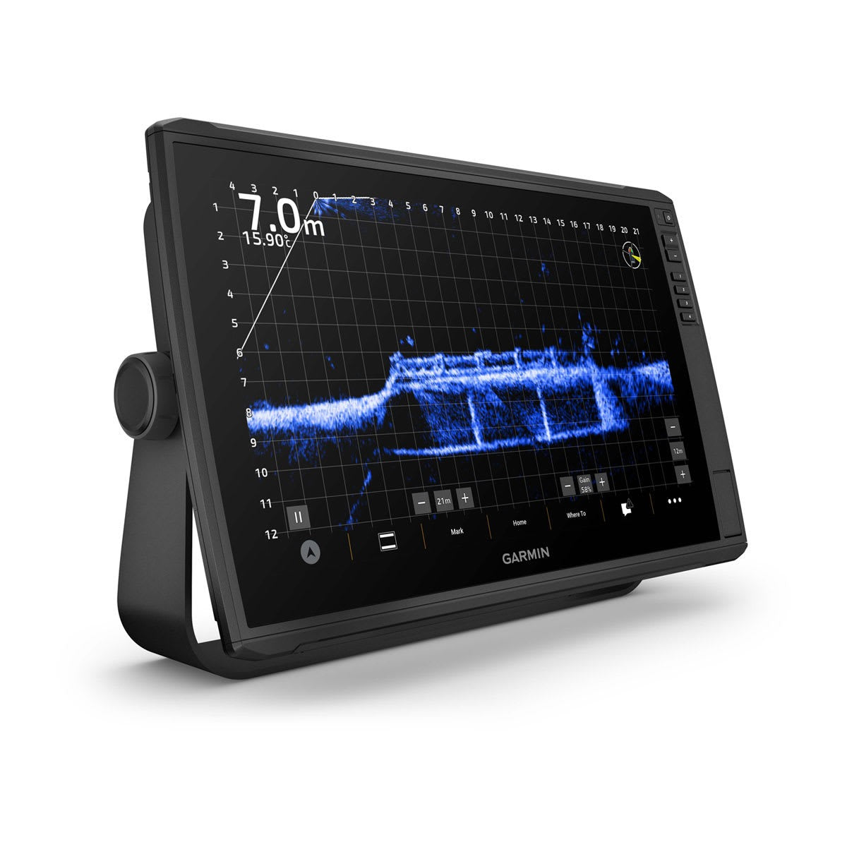 Garmin ECHOMAP Ultra 2 16-inch chartplotter, black marine display, without transducer
