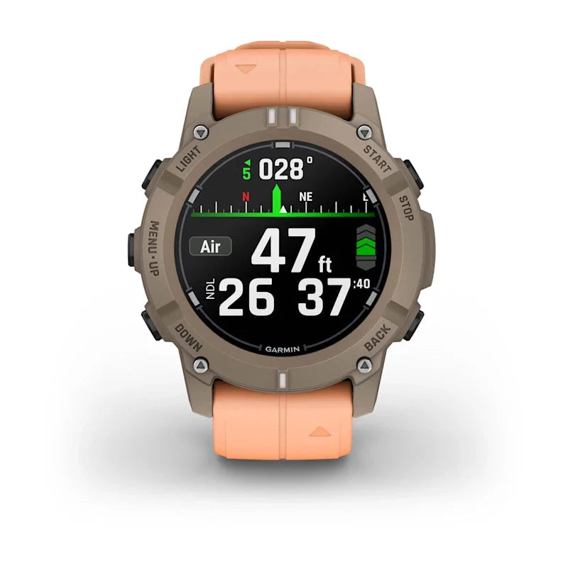 Garmin Descent G2 AMOLED Dive Watch, Paloma with shell-pink band (010-02986-01)
