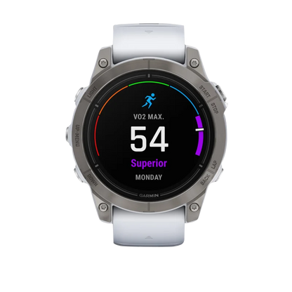 Garmin Epix Pro (Gen 2), 47mm Sapphire, Titanium w/ Whitestone Band (Garmin Certified Refurbished) by Garmin