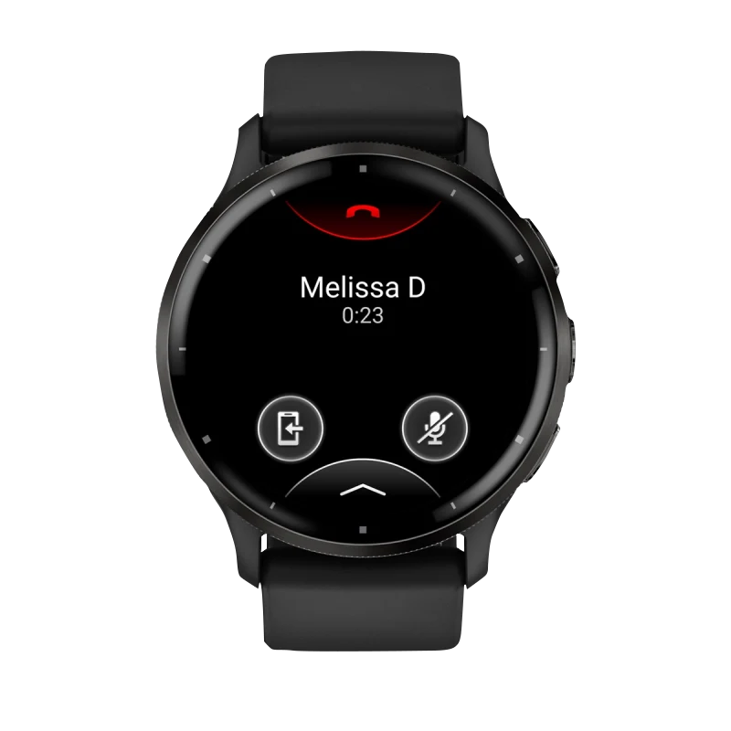 Garmin Venu 3 smartwatch, 45 mm slate stainless-steel bezel, black case and silicone band