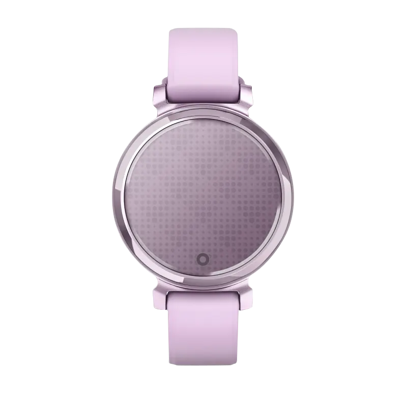 Garmin Lily 2 smartwatch, metallic lilac case with lilac silicone band, refurbished