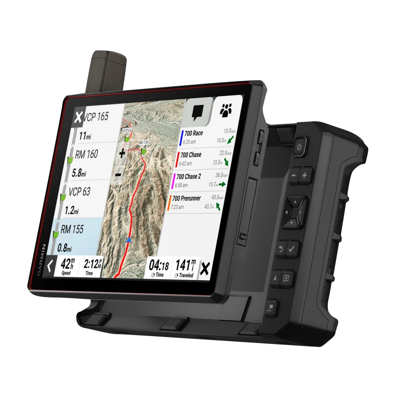 Garmin Tread XL Baja Race Edition 10-inch off-road GPS navigator with black and red trim and rugged mount