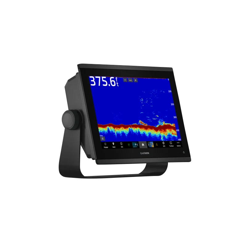 Garmin GPSMAP 1243xsv marine chartplotter in black with SideVü, ClearVü and CHIRP sonar mapping