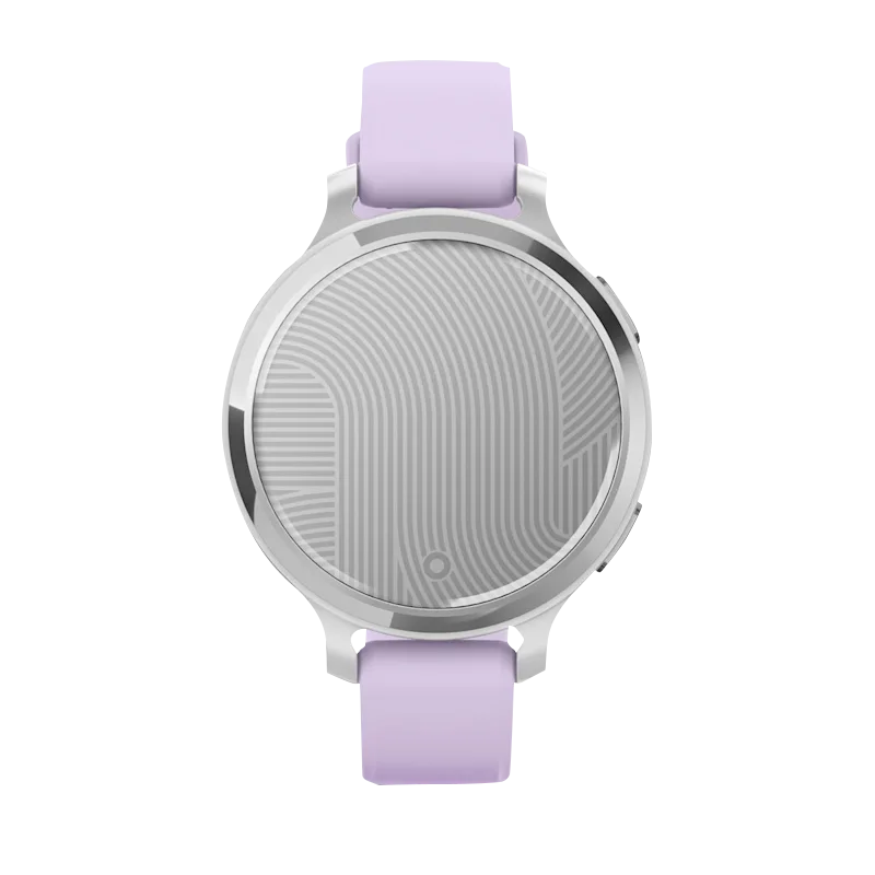 Garmin Lily 2 Active smartwatch, silver case with purple Jasmine silicone band
