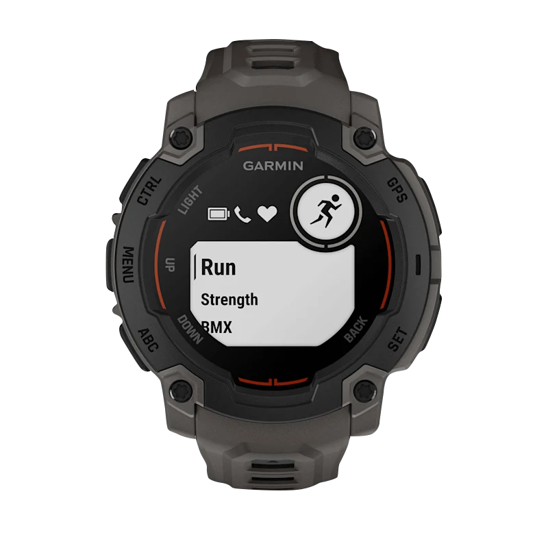Garmin Instinct E 45mm smartwatch in black with charcoal band
