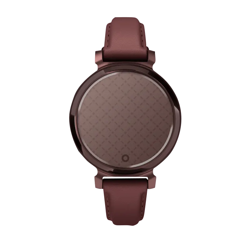 Garmin Lily 2 Classic smart watch, dark bronze case with mulberry leather band, certified refurbished