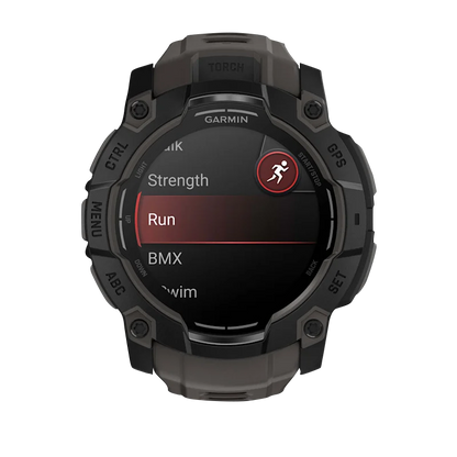 Garmin Instinct 3 AMOLED, (50mm) Black with Charcoal Band (010-03020-00) by Garmin