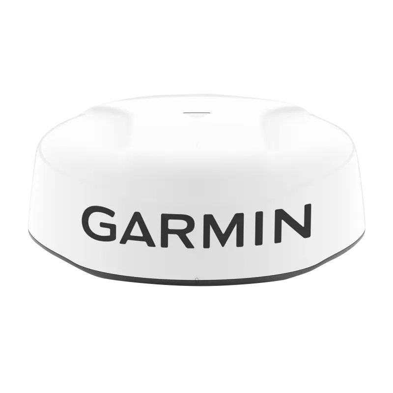 Garmin GMR 18/24 xHD3 radar radome, white dome with Garmin logo