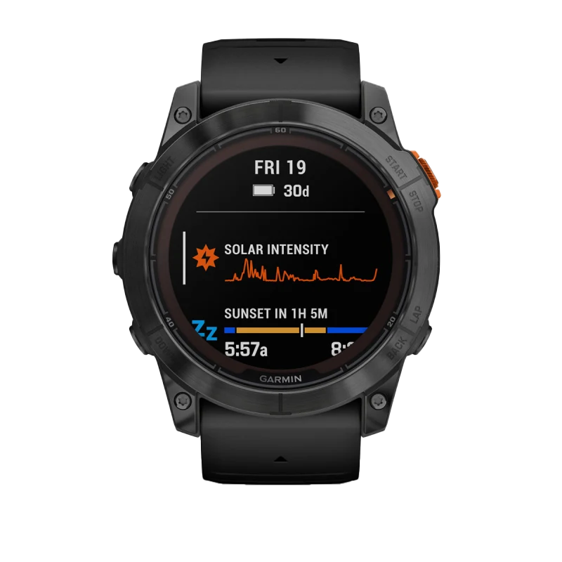 Garmin Fenix 7X Pro Solar, Slate Gray with Black Band (010-02778-00) by Garmin
