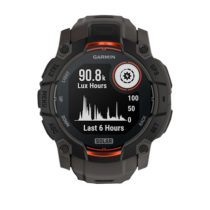 Garmin Instinct 3 Solar, (50mm) Black with Charcoal Band (010-02935-00) by Garmin