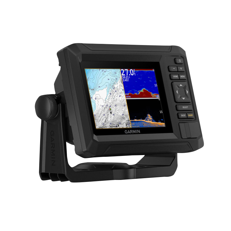 Garmin ECHOMAP UHD2 5-in cv chartplotter, black, with GT20-TM transducer and Navionics+ U.S. Inland mapping