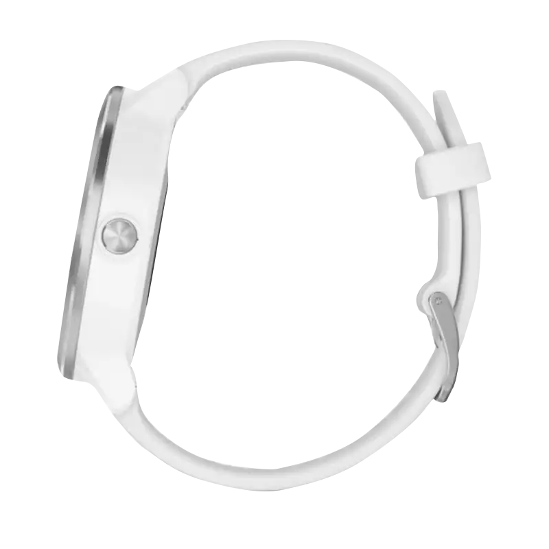 Garmin Vivoactive 3 smartwatch, white band with stainless steel bezel, refurbished